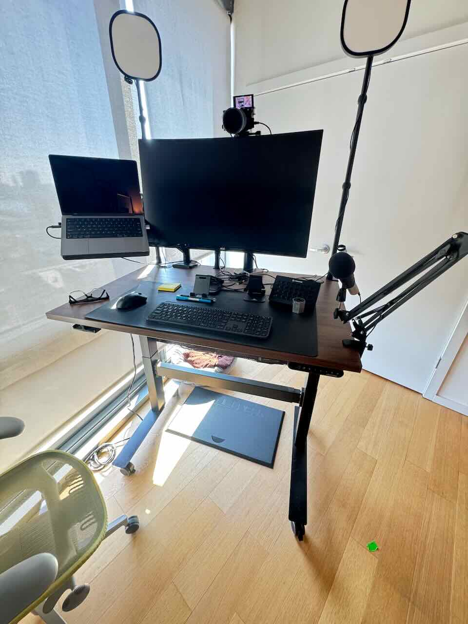 Fully Loaded Uplift v2 Commercial Desk - Sit, Stand, Monitor Arms, etc
